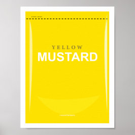 Mustard Packet-Poster med Gult 8,5" x11" Poster