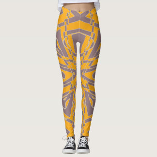 Mustard plommon för förbudsruta leggings