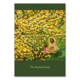 Mustard Seed Parable Paryer-kort Bordsnummer