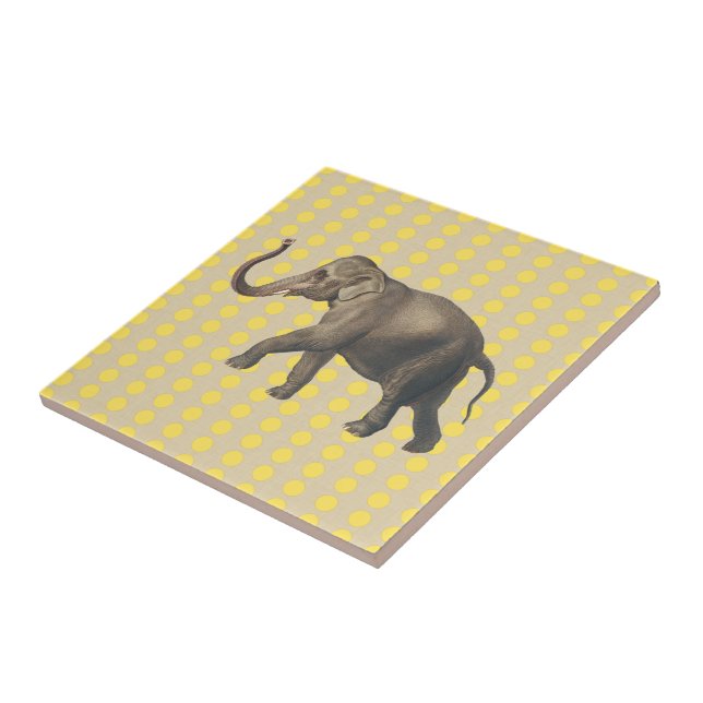 Mustard Spice Moods Dots med Elephant Kakelplatta (Sidan)