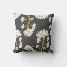 Mustard White Flowers Kudde
