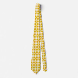 Mustard Yellow Heart Plaid Retro Color Neck Tie Slips