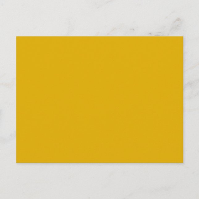 Mustard Yellow Solid Color Vykort (Framsida)