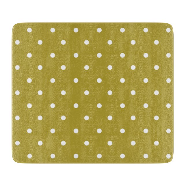  Mustard yellow white polka dots pattern  (Framsidan)
