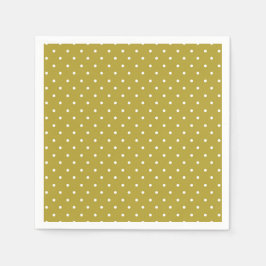  Mustard yellow white polka dots pattern  Pappersservett