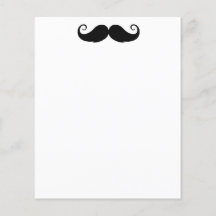 Mustasch 11,4 cm x 14,2 cm flygblad