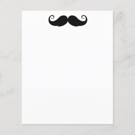 Mustasch 11,4 cm x 14,2 cm flygblad