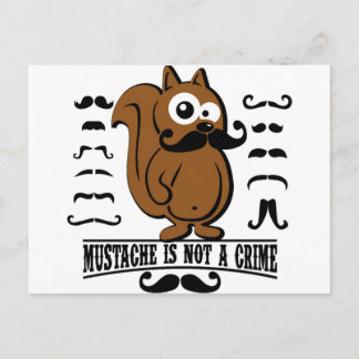 mustasch är inte ett brott vykort