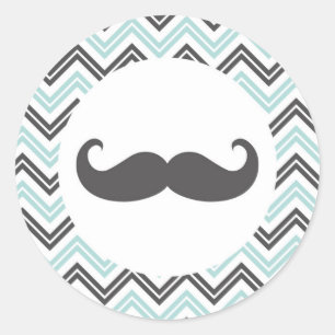 Mustasch-chevron-klistermärke Runt Klistermärke