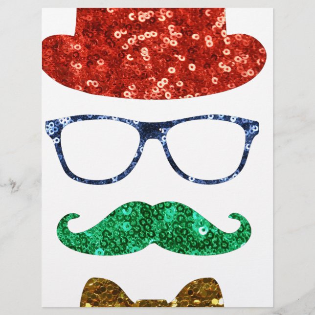 mustasch, christmas hipster mustache brevhuvud (Framsida)