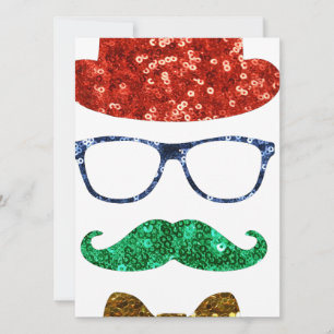 mustasch, christmas hipster mustache julkort