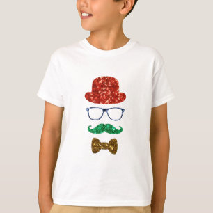 mustasch, christmas hipster mustache tee