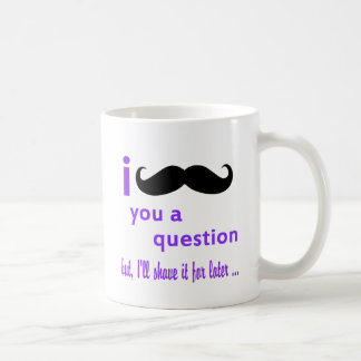Mustasch dig en ifrågasättaQpc mall Kaffemugg