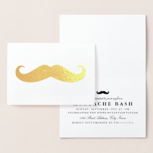 Mustasch Folierat Kort