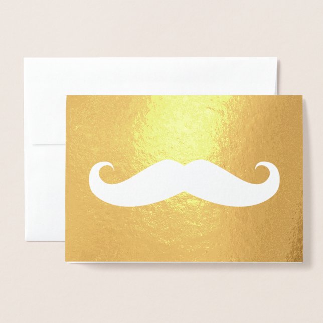 Mustasch Folierat Kort (Framsida med kuvert)