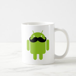 Mustasch för Androidrobotsymbol Kaffemugg