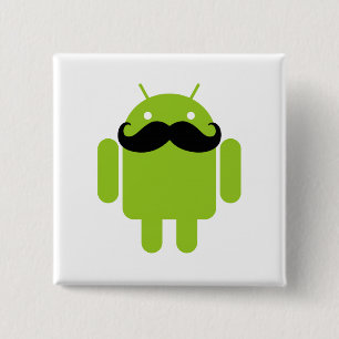 Mustasch för Androidrobotsymbol Knapp