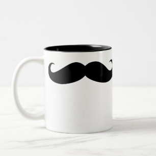 Mustasch för förklädnad för Moustachekaffemugg Två-Tonad Mugg