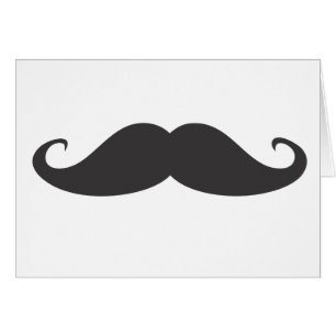 Mustasch Hälsningskort