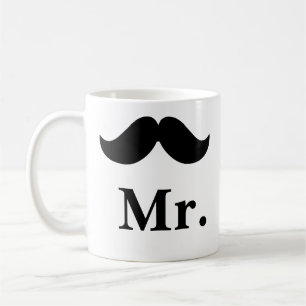 Mustasch Herr för anpassademuggsvart Kaffemugg