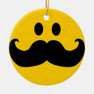 Mustasch Julgransprydnad Keramik