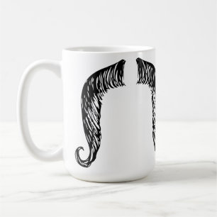 Mustasch Kaffemugg