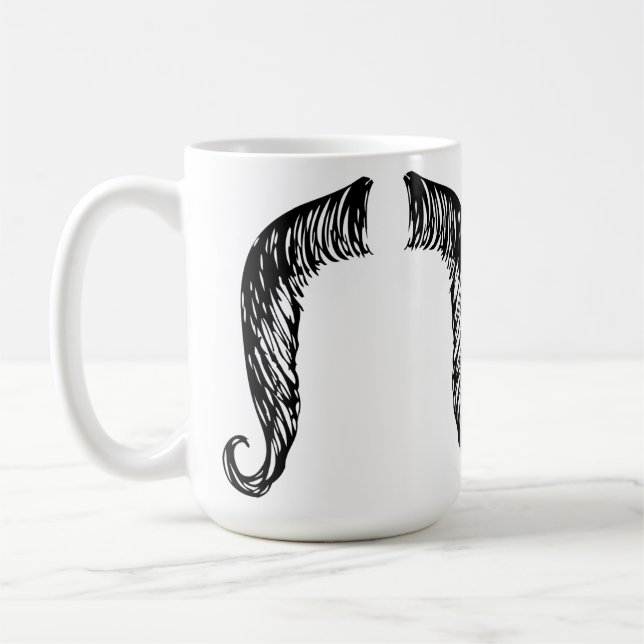 Mustasch Kaffemugg (Vänster)