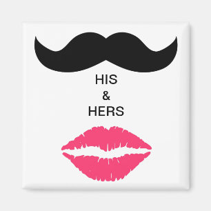 mustasch & läppar magnet