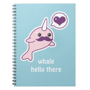 Mustasch Narwhal Anteckningsbok