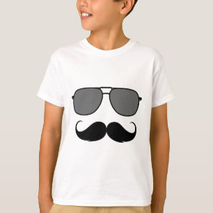 mustasch och glas tröja