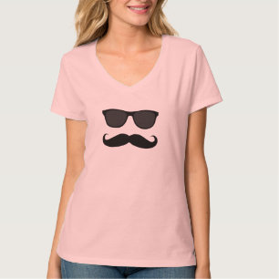 Mustasch och solglasögon tröja