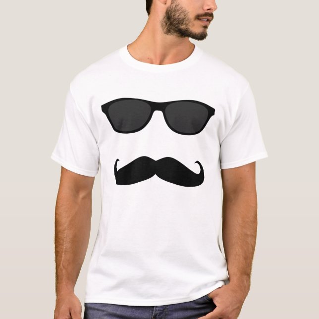 Mustasch och solglasögon tröja (Framsida)