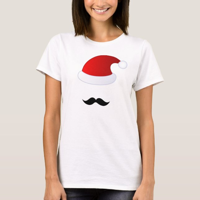 Mustasch Santa T-shirt (Framsida)