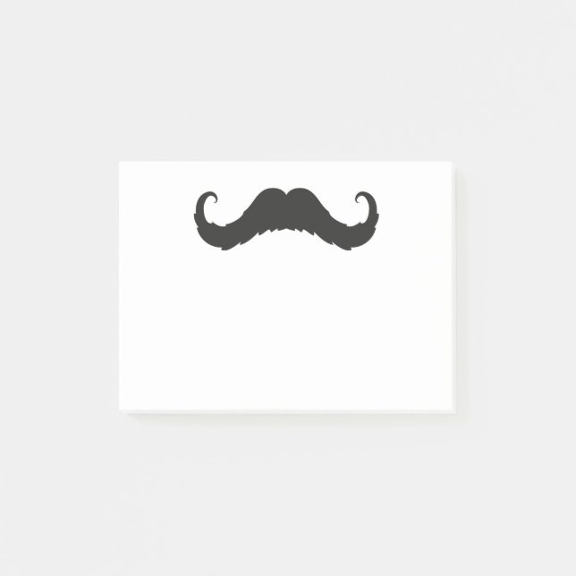 Mustasch som Posta-det noterar Post-it Block (Framsida)