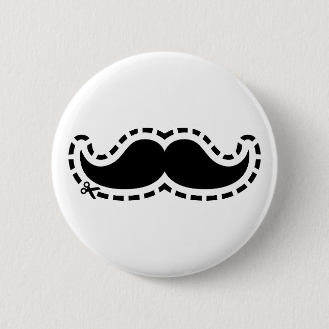 Mustasch som ut klipps knapp (Framsida)