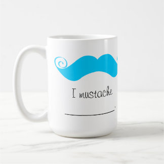 Mustasch Stache för personligblåttHandlebar Kaffemugg