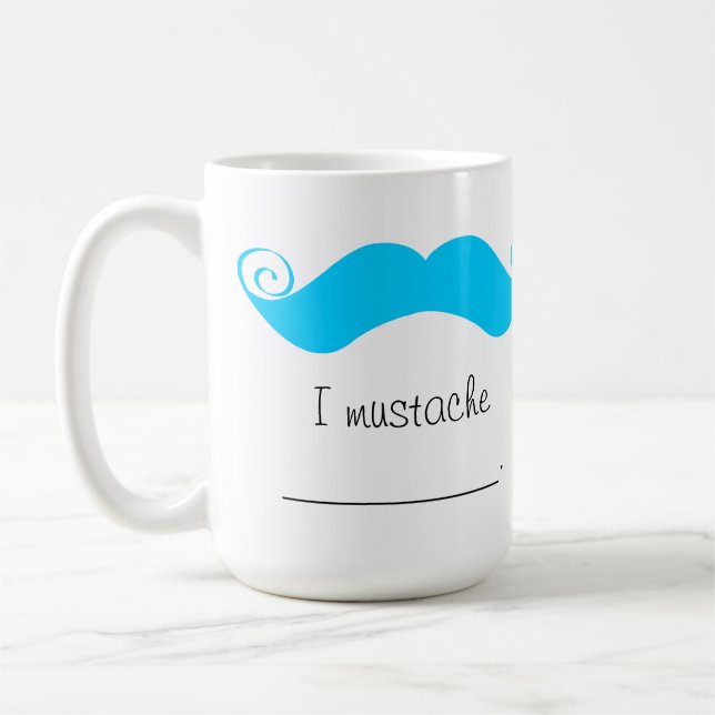 Mustasch Stache för personligblåttHandlebar Kaffemugg (Vänster)