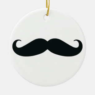 Mustasch Stache Julgransprydnad Keramik