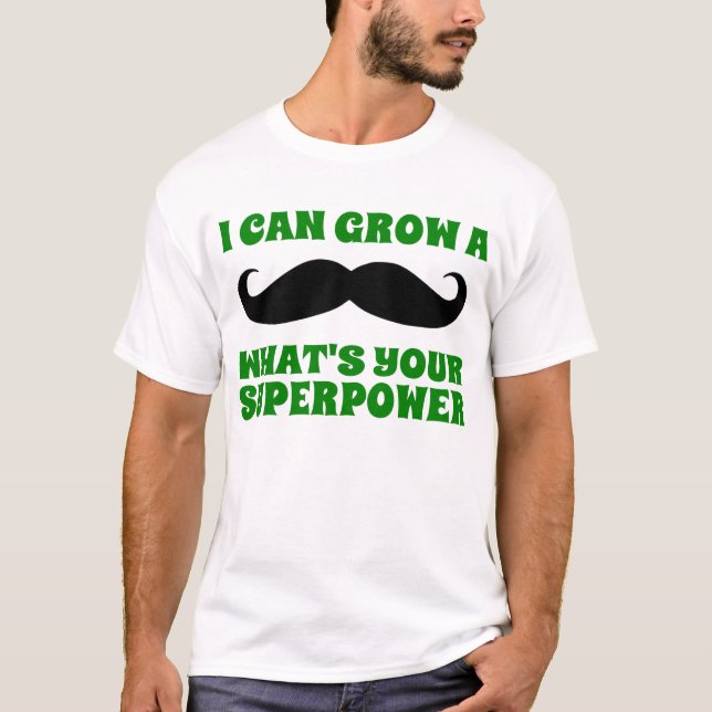 mustasch: SUPERPOWER T-shirt (Framsida)