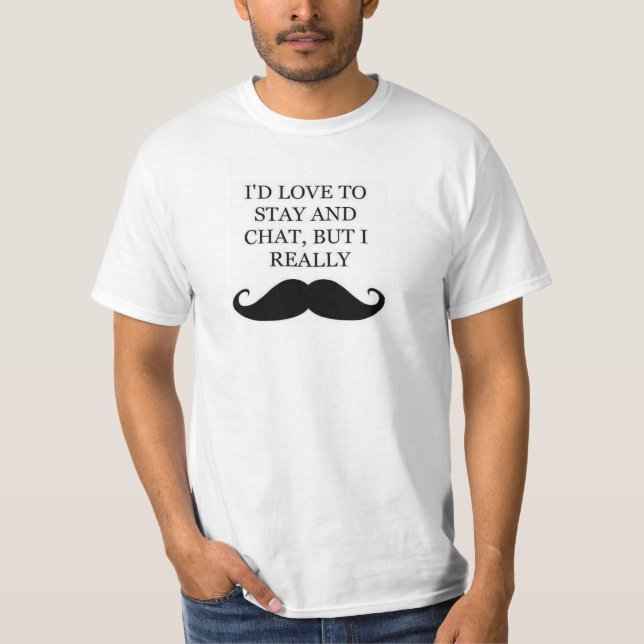 Mustasch T Shirt (Framsida)