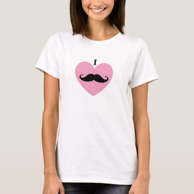 mustasch tee shirt (Framsida)