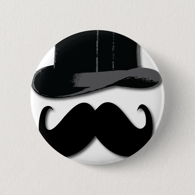 mustasch, top hat, fluga och pärlor knapp (Framsida)