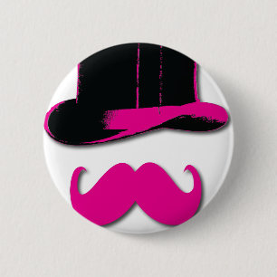 mustasch, top hat, fluga och pärlor knapp