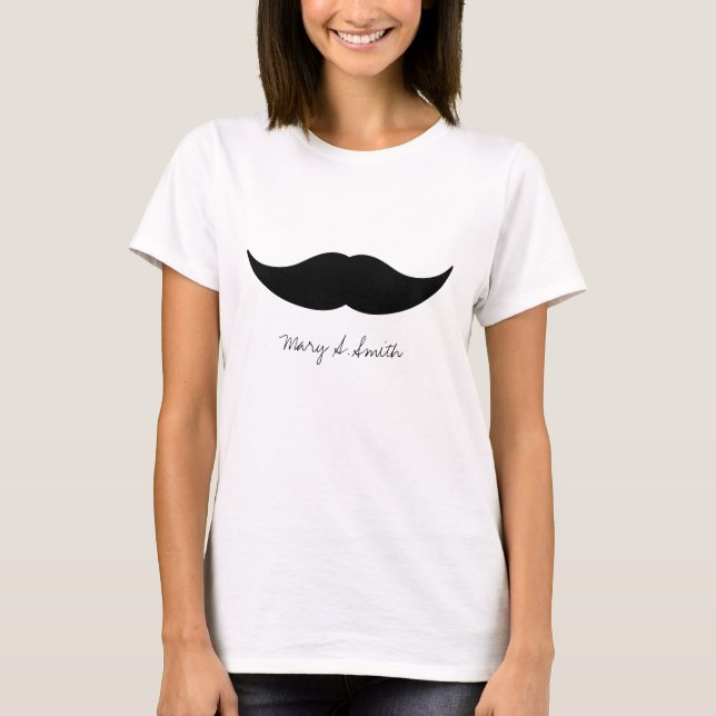 Mustaschanpassningsbarnamn T-shirt (Framsida)