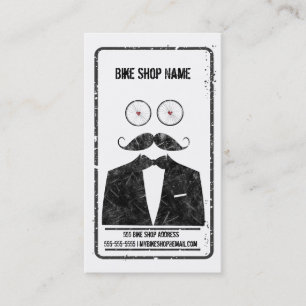 Mustaschcykeln shoppar visitkorten visitkort