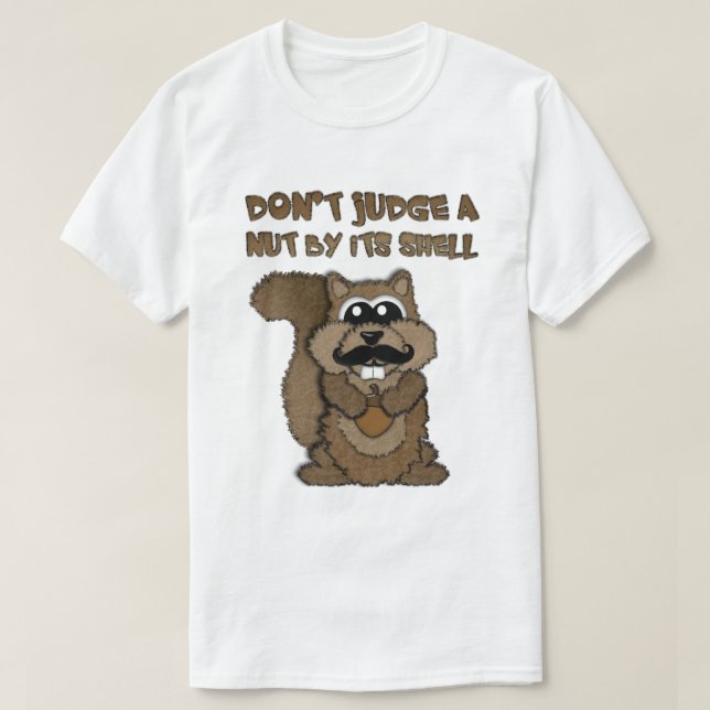 Mustaschekorredomare ett nöt tee (Design framsida)