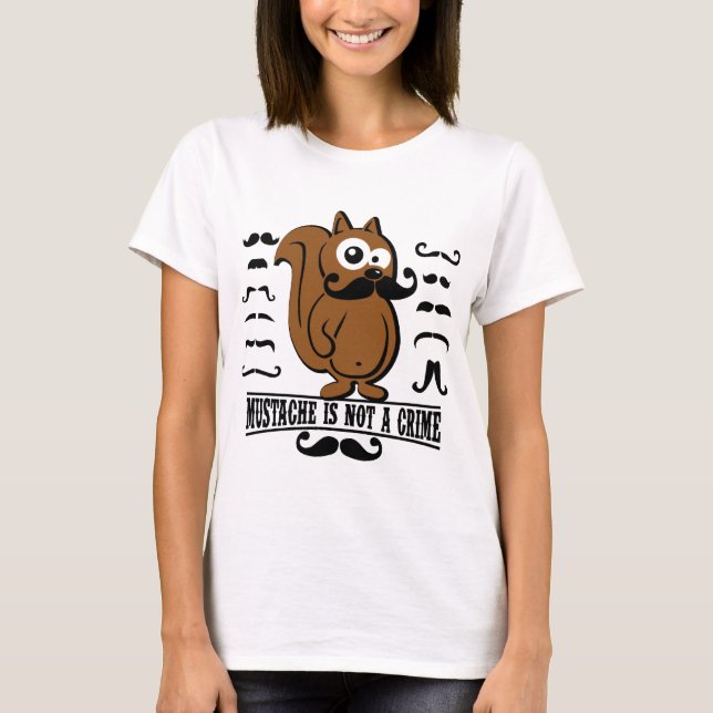 mustaschen är inte ett brott tee shirt (Framsida)