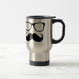 mustaschen och exponeringsglas är roliga resemugg