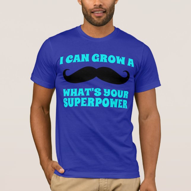 Mustaschen: SUPERPOWER Tee Shirt (Framsida)