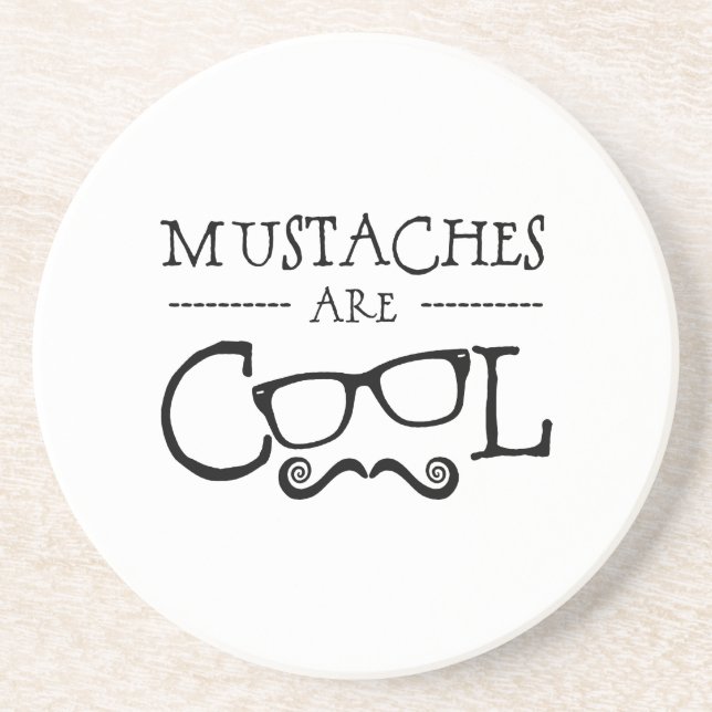 Mustascher Coola Glasögon Underlägg (Framsidan)